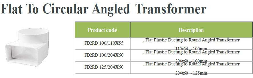 Flat To Circular Angled Transformer